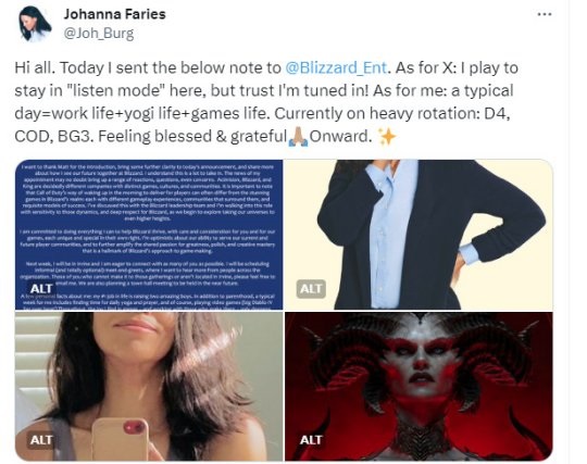  《使命召唤》总经理接任，暴雪娱乐迎来新总裁Johanna Faries